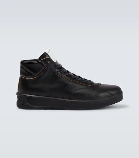 Jil Sander High-top leather sneakers 1