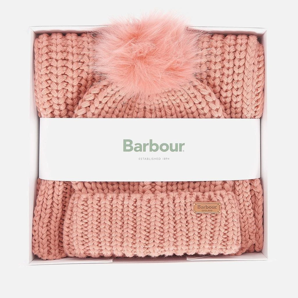 Barbour Barbour Saltburn Knit Beanie & Scarf Gift Set 1