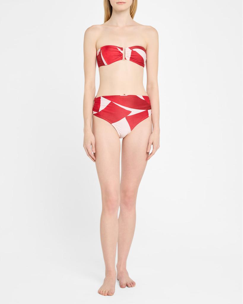 LENNY NIEMEYER Ruched High-Waist Bikini Bottoms