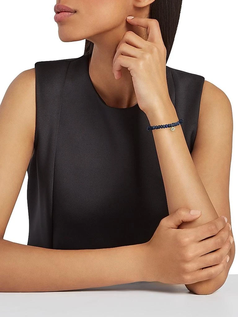 Sydney Evan Sapphire, Diamond 
14K Gold Rondelle Bezel Eye Bracelet 2