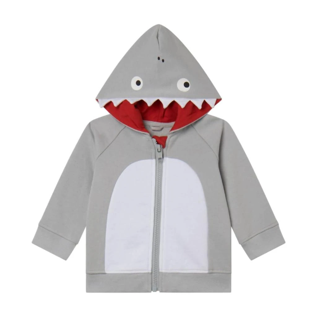 Stella McCartney Stella Mccartney - Baby Boy Zip Up Hoodie With Shark Face Print