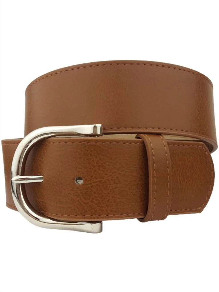 NEW ANZELL women\'s elodie shiny buckle belt in tan Anzell - Women main image 2