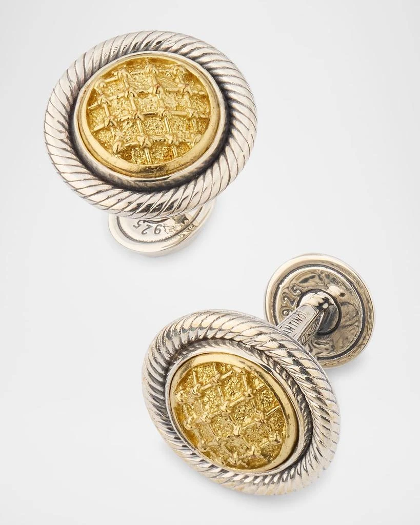 Konstantino Men's Kavos Sterling Silver and Bronze Cufflinks 1