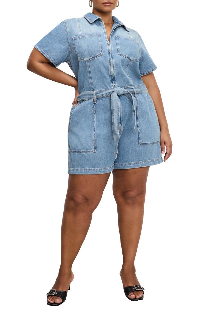 Good American Fit for Success Denim Romper