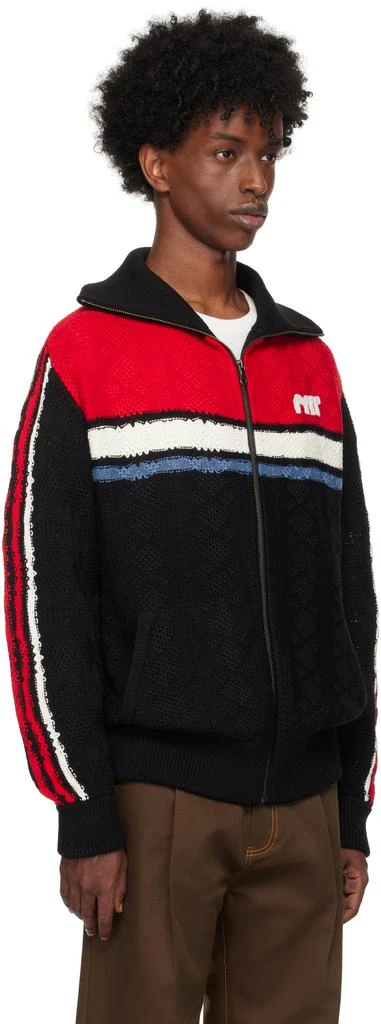 RICE NINE TEN Black Knitting Track Jacket 2