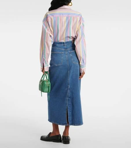AG Jeans High-rise denim midi skirt 3
