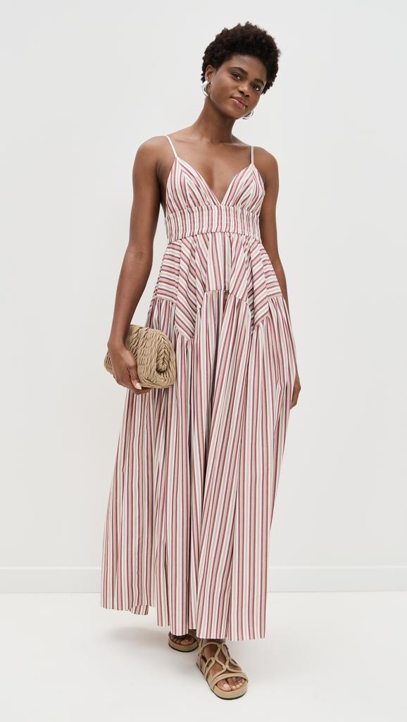 ROSETTA GETTY Gathered Peplum Camisole Dress