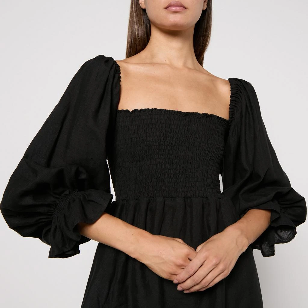 Sleeper Atlanta Rosette Linen Dress 4