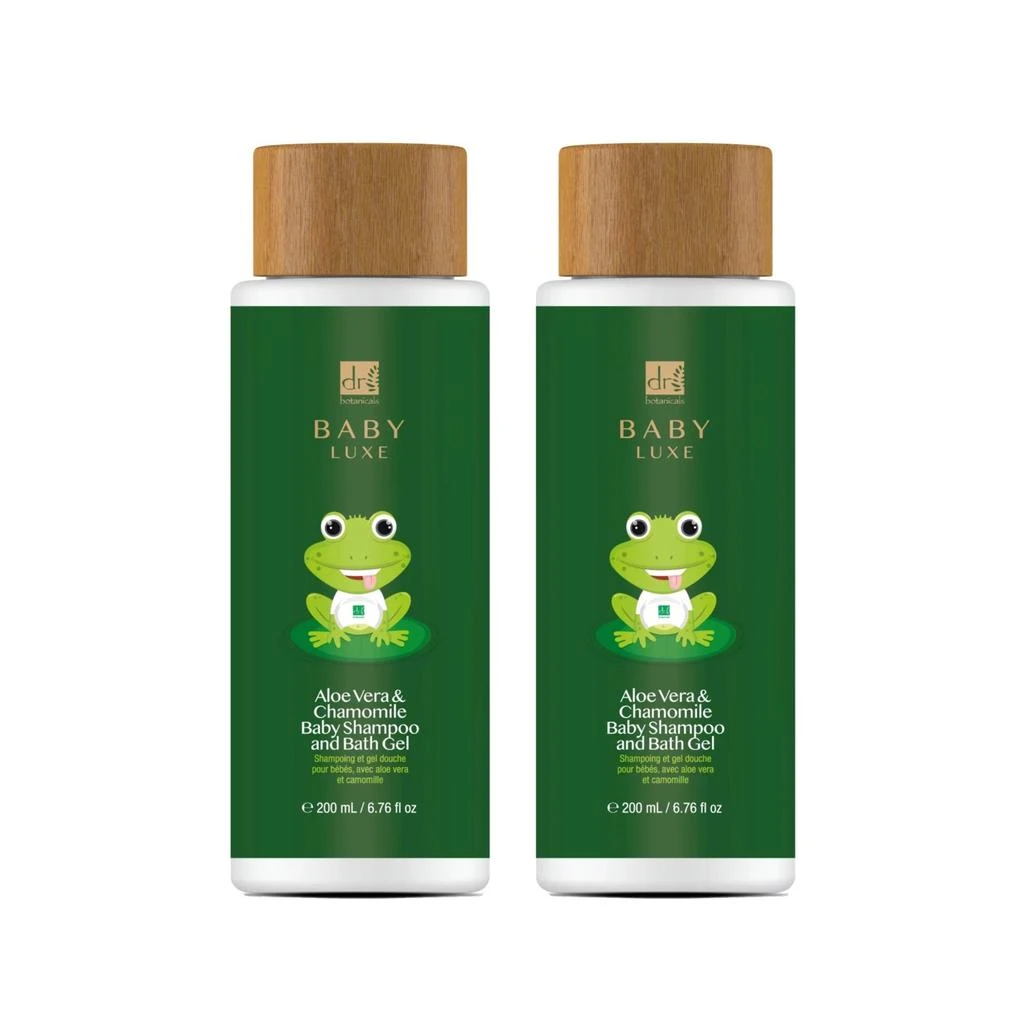 Dr. Botanicals Baby Lux Aloe Vera & Chamomile Baby Shampoo & Bath Gel 200ml Twin Value Savings Pack 1