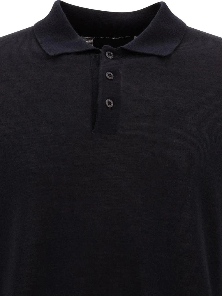 Stone Island Stone Island Compass-Badge Long-Sleeved Knitted Polo Top 3