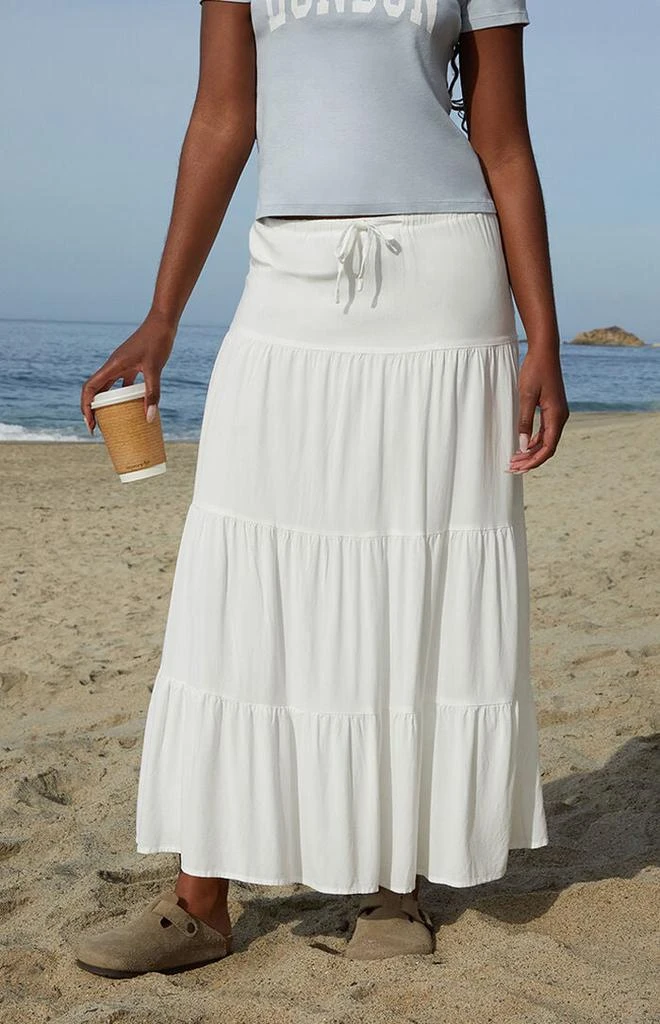 John Galt White Lizzy Maxi Skirt 1