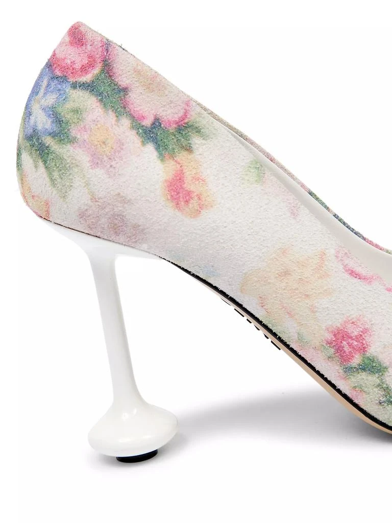 Loewe Toy Floral Brushed Suede Pumps 7