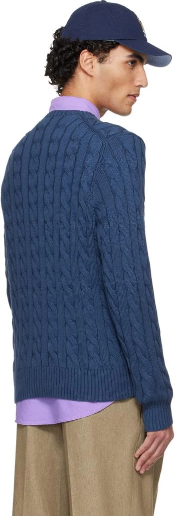 Ralph Lauren Navy Cable-Knit Cotton Sweater 3