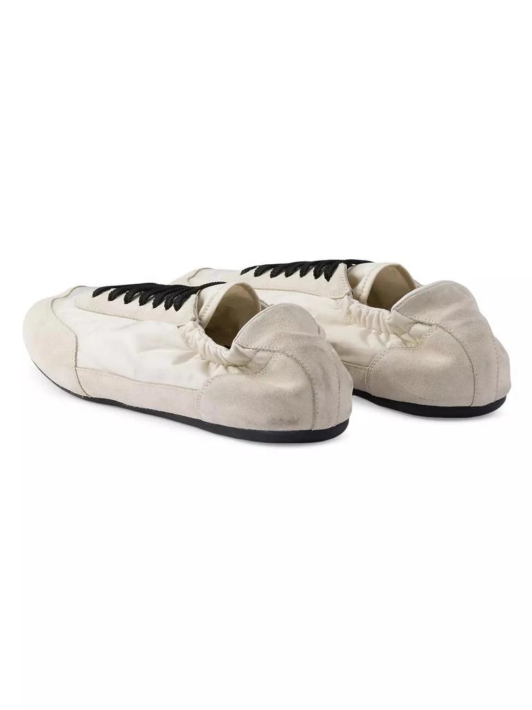 Prada Women's Collapse Re-Nylon and Suede Sneakers 4