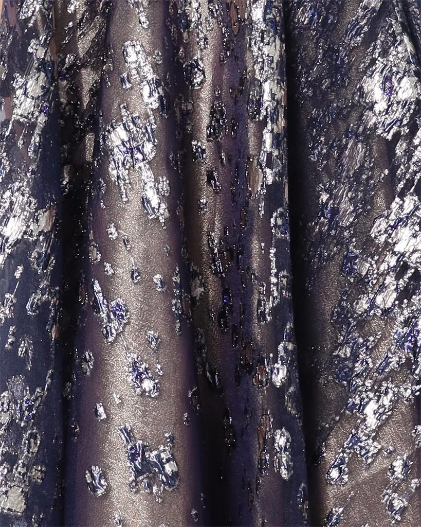 Rene Ruiz Collection Strapless Metallic Fil Coupe Gown 4