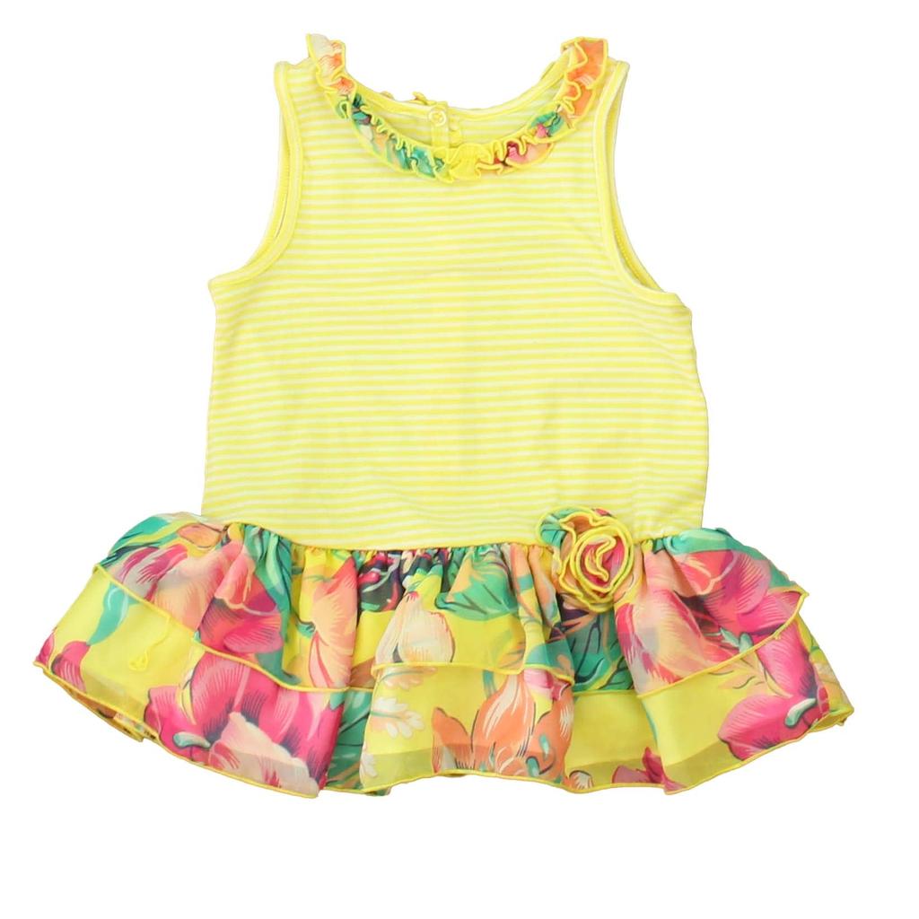 Pippa & Julie Girls Yellow | White Floral Dress