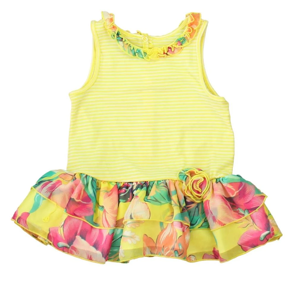 Pippa & Julie Girls Yellow | White Floral Dress 1