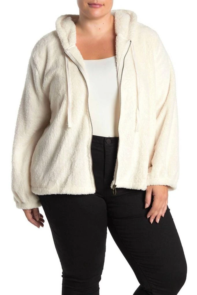 Bobeau Bobeau - Faux Fur Front Zip Ultra Plush Soft Hoodie 1