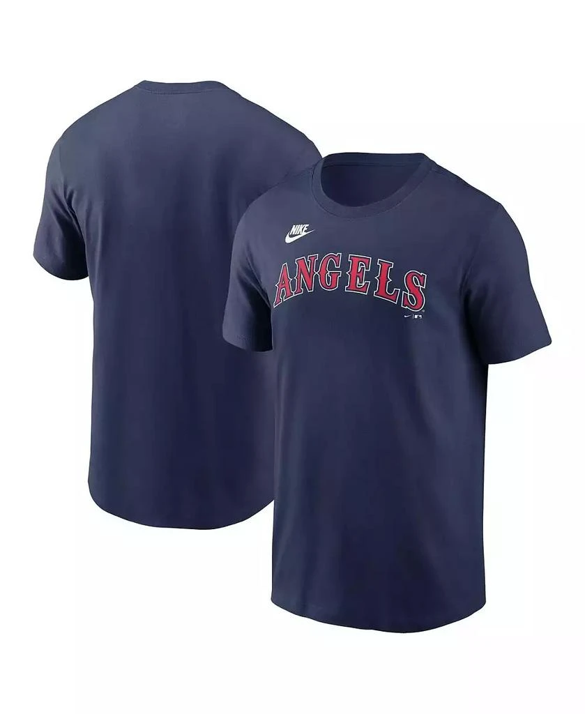 NIKE Men's Navy California Angels Cooperstown Wordmark T-Shirt 1