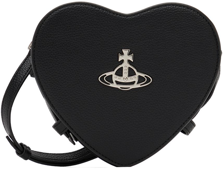 Vivienne Westwood Black Louise Heart Crossbody Bag