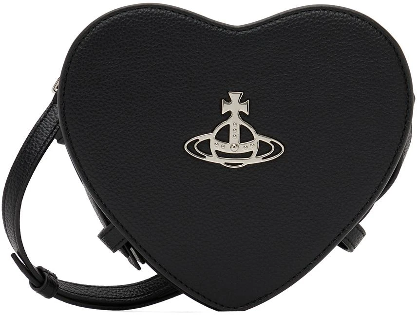 Vivienne Westwood Black Louise Heart Crossbody Bag 1