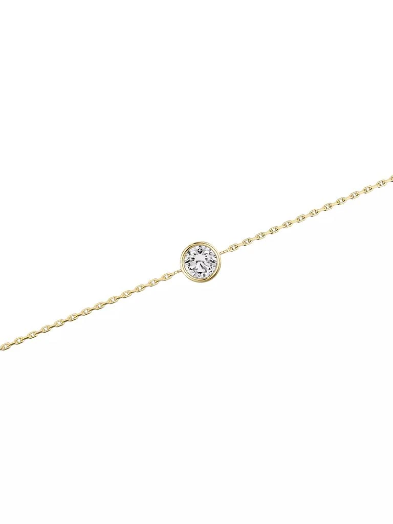 VRAI Bezel Essentials 14K Gold & 0.50 TCW Lab-Grown Diamond Brilliant Round Solitaire Bracelet 2