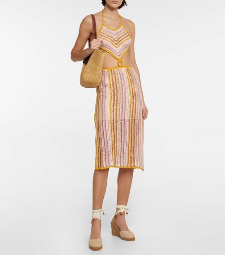 ANNA KOSTUROVA Ring halterneck crochet dress 2