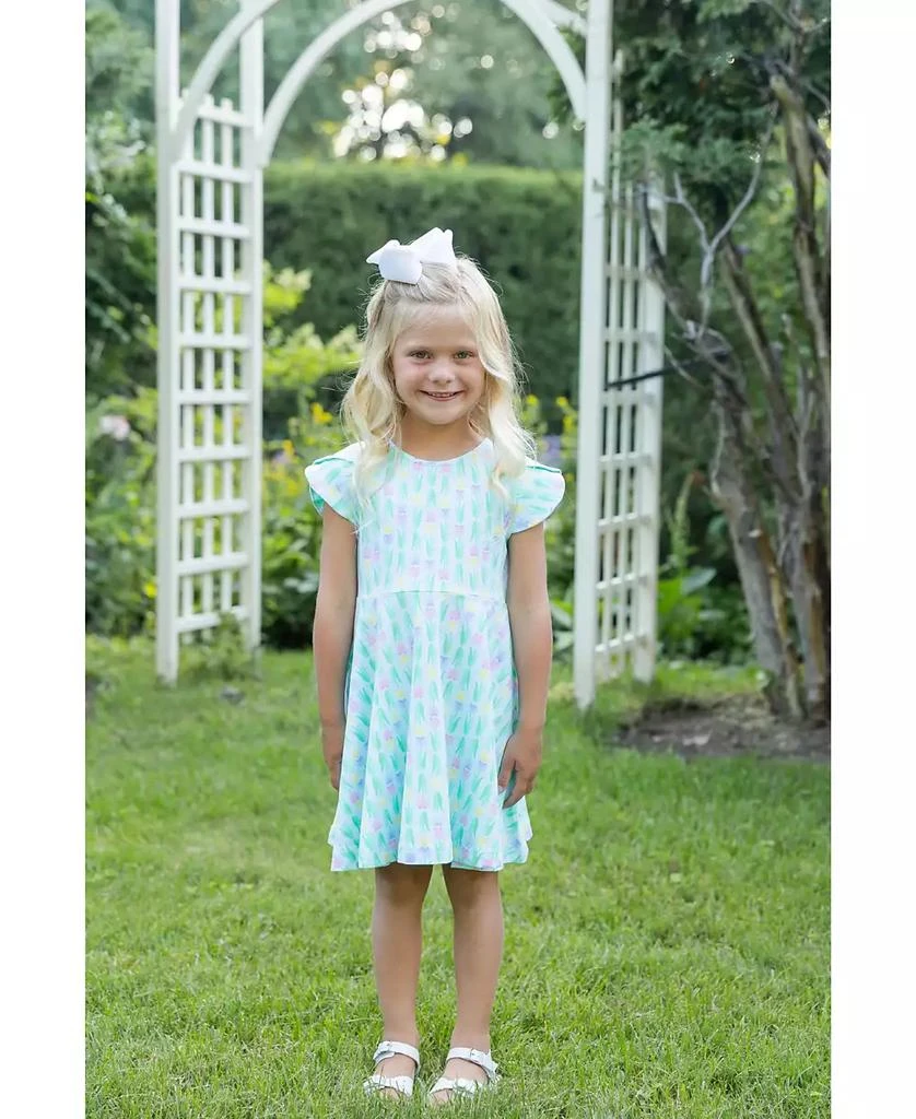 Florence Eiseman Little Girls Printed Knit Tulip Twirl Dress 4