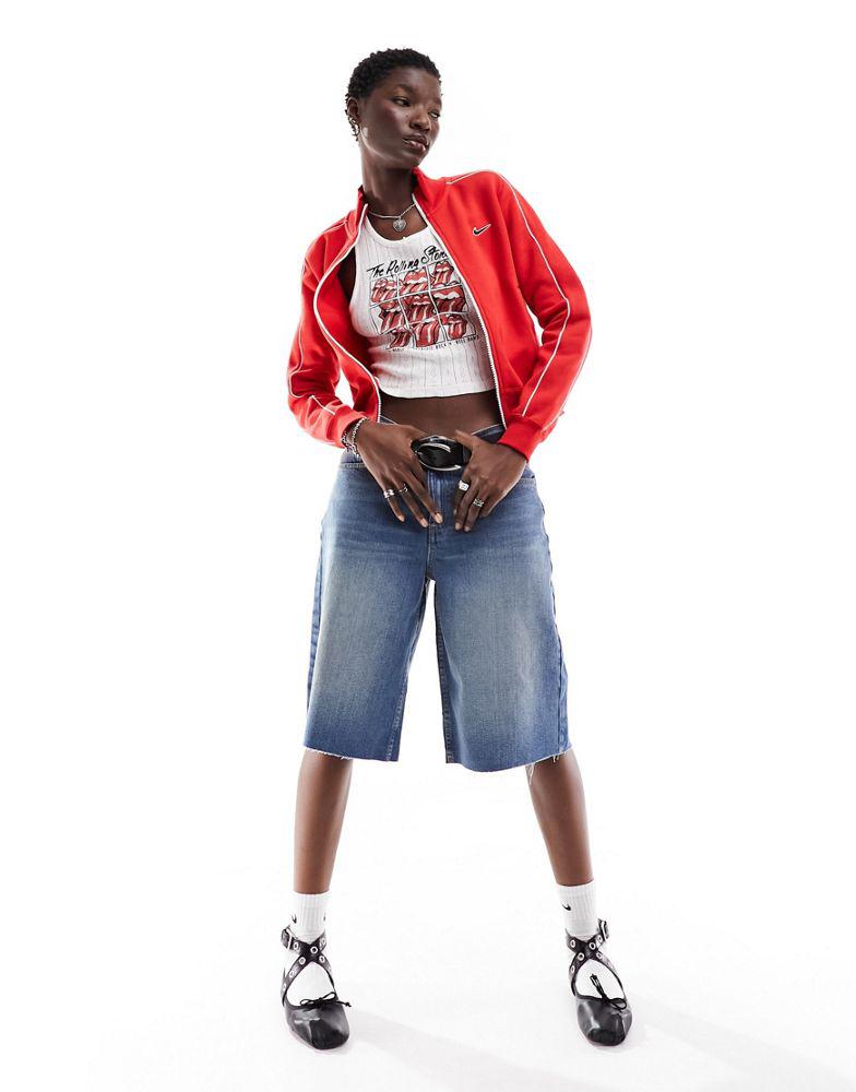 Nike Nike Streetwear track fleece jacket in university red