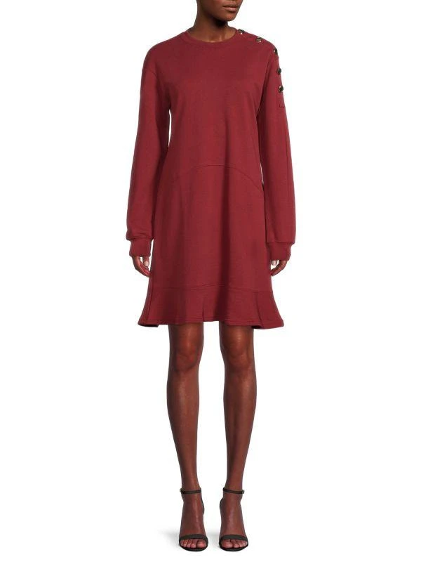 Derek Lam 10 Crosby Plus Camden Dropped Shoulder Sweatshirt Dress 1