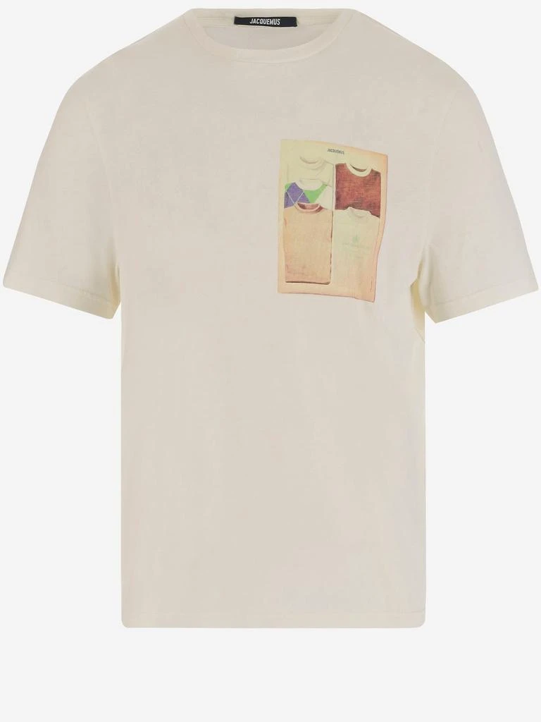 Jacquemus Stretch Cotton T-shirt With Logo 1