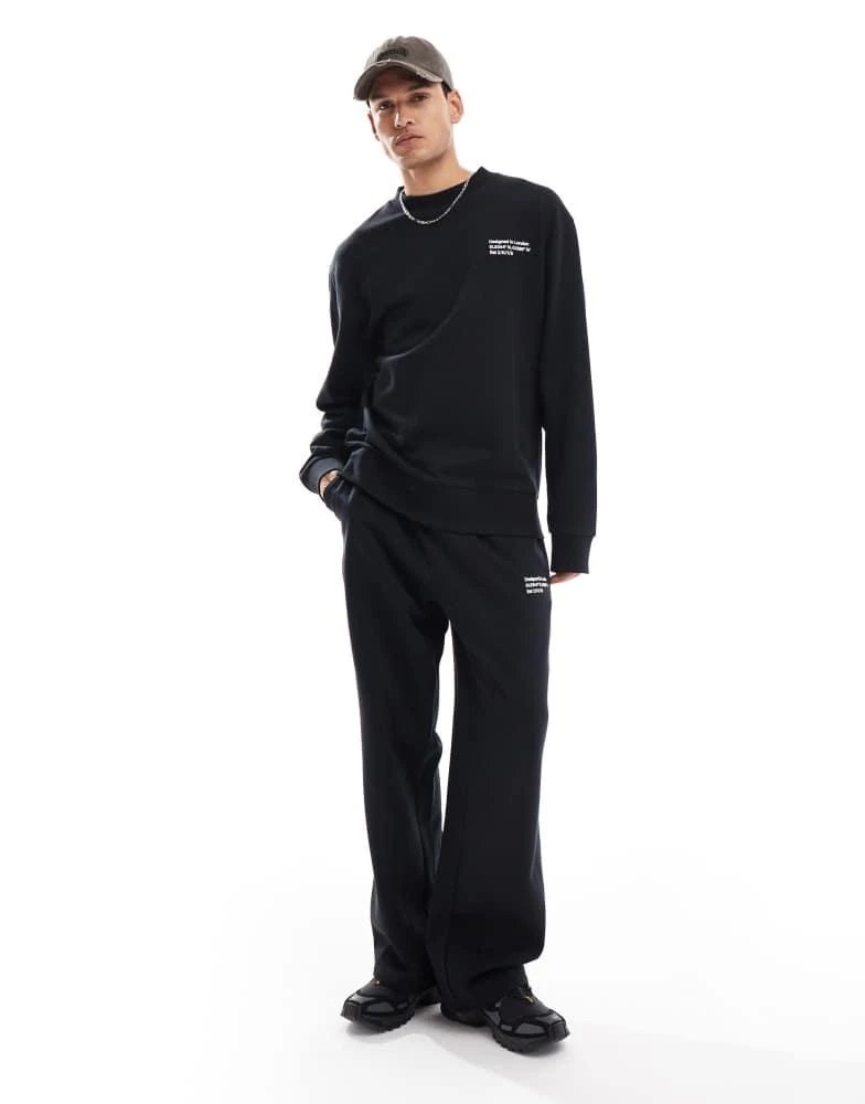 COLLUSION COLLUSION co-ordinates print sweatshirt in black 3