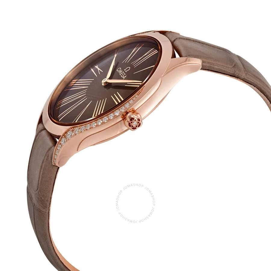 Omega De Ville Diamond Taupe Brown Dial 18kt Rose Gold Ladies Watch 428.58.36.60.13.001 2