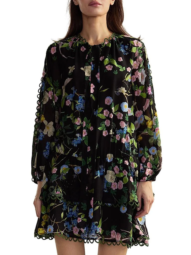 Cynthia Rowley Floral Silk Dropwaist Ruffled-Hem Minidress - Dresses & Skirts - Free Shipping - BeyondStyle Cynthia Rowley Floral Silk Dropwaist Ruffled-Hem Minidress - Dresses & Skirts - Free Shipping - BeyondStyle
