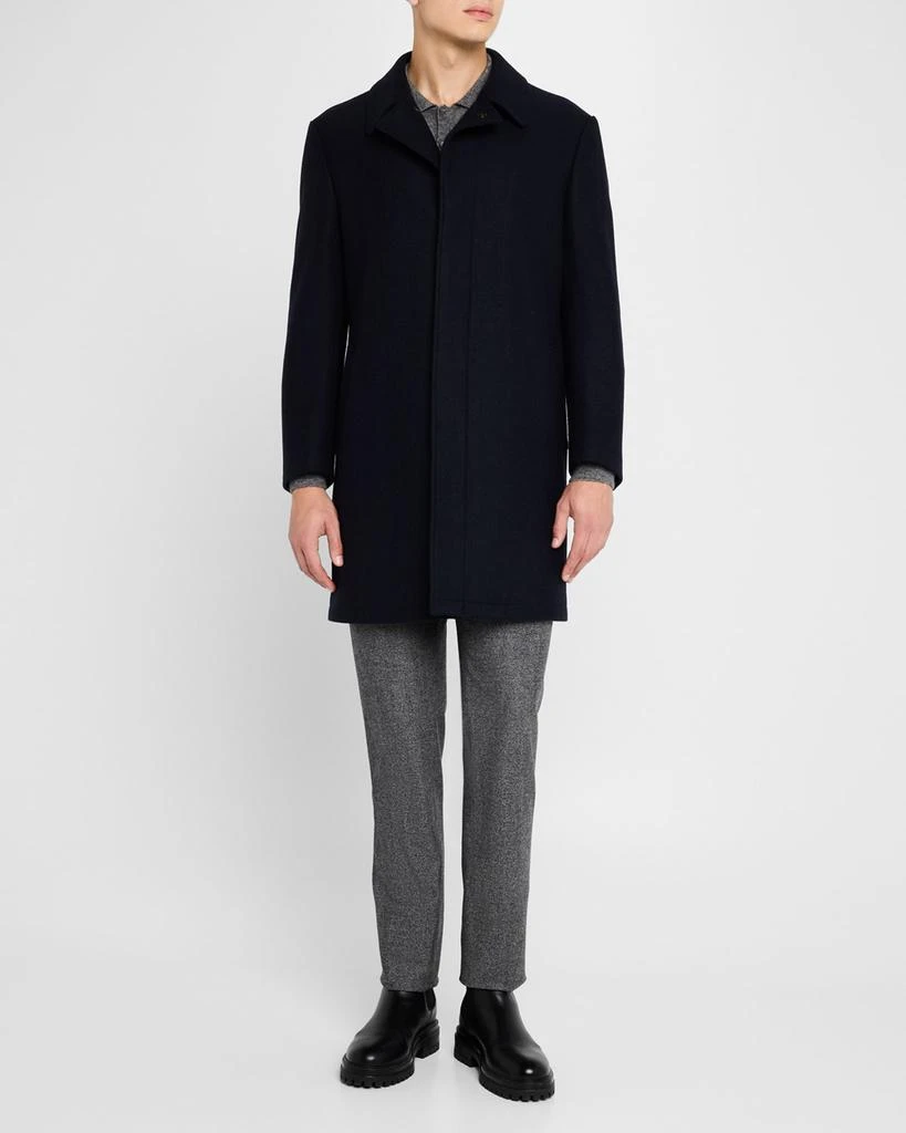 Cardinal of Canada Men's Platinum Herringbone Topcoat 2