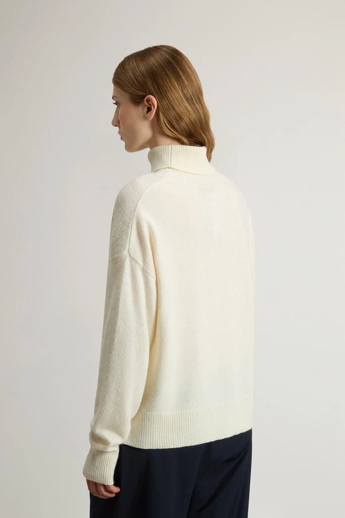 Woolrich Turtleneck Sweater in Virgin Wool and Cashmere Blend - Women - Black 3