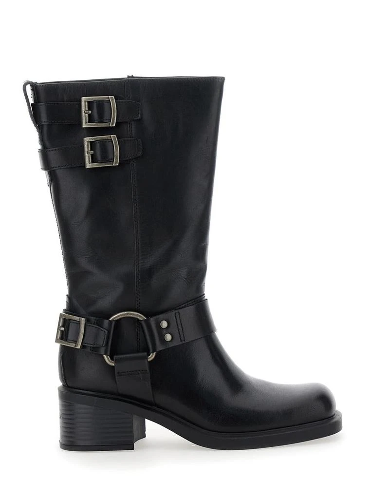 Vagabond 'Daniella' Black Ankle Boots With Buckles In Leather Woman 1