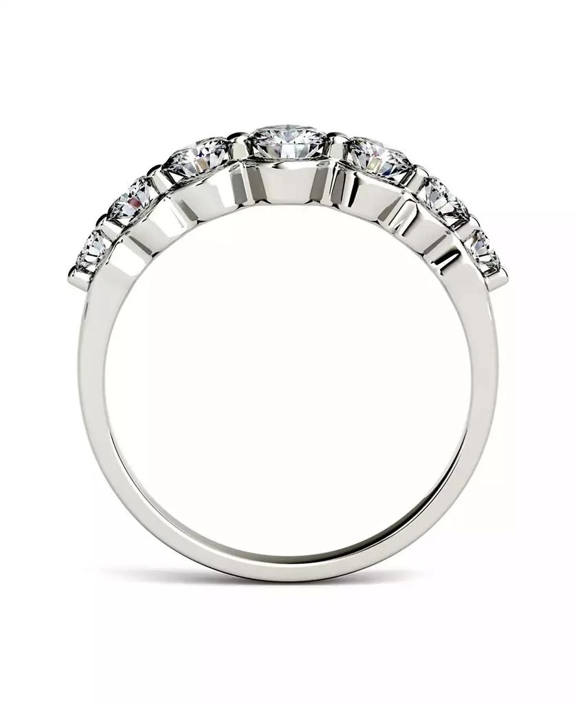 Charles & Colvard Moissanite Graduated Seven Stone Band 7/8 ct. t.w. Diamond Equivalent in 14k White, Yellow, or Rose Gold 3