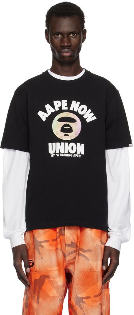 AAPE Black 'Union' T-shirt