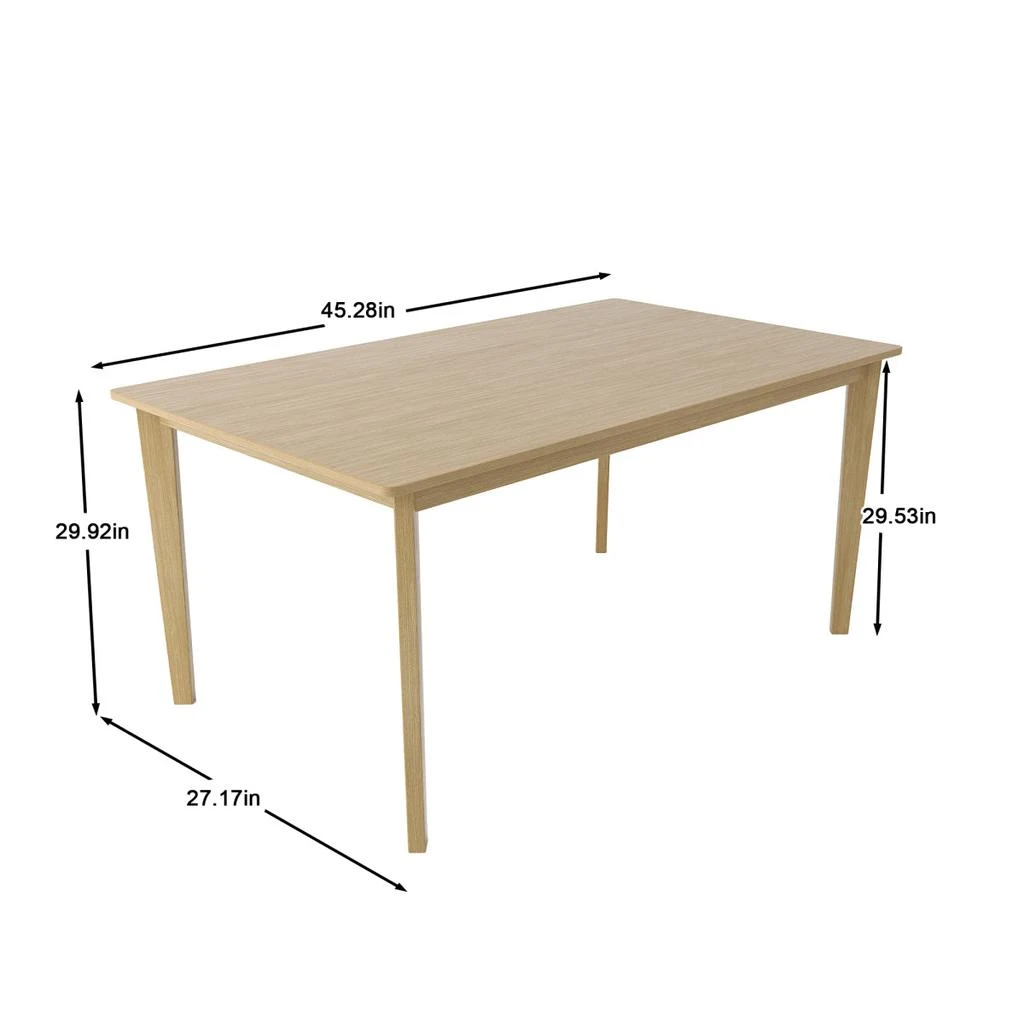 Streamdale Furniture Streamdale Scandinavian Simple Wind Dining Table (Original Wood) 4
