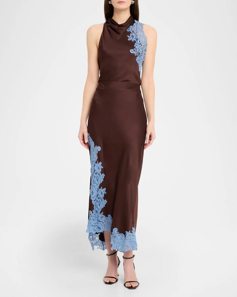 A.L.C. Rose Lace-Embroidered Cowl-Neck Top 2