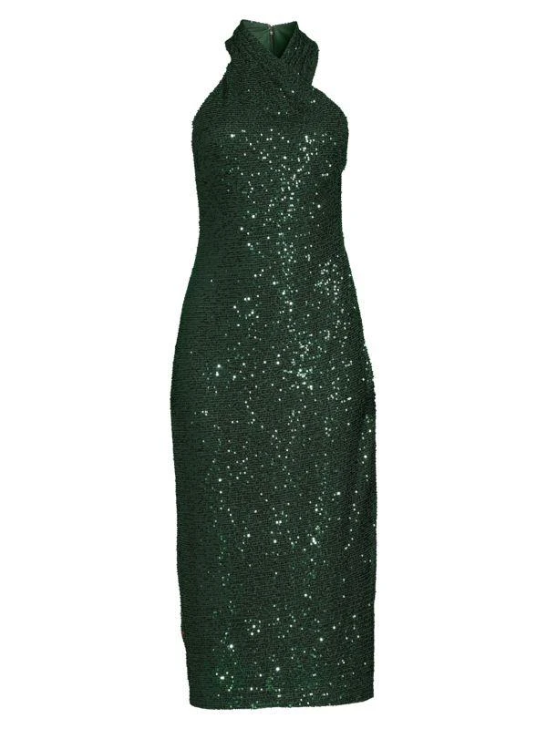 RACHEL Rachel Roy Sequin Harland Halterneck Dress 3