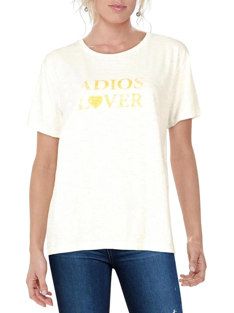 Charlie Holiday Womens Crewneck Knit Graphic T-Shirt 1