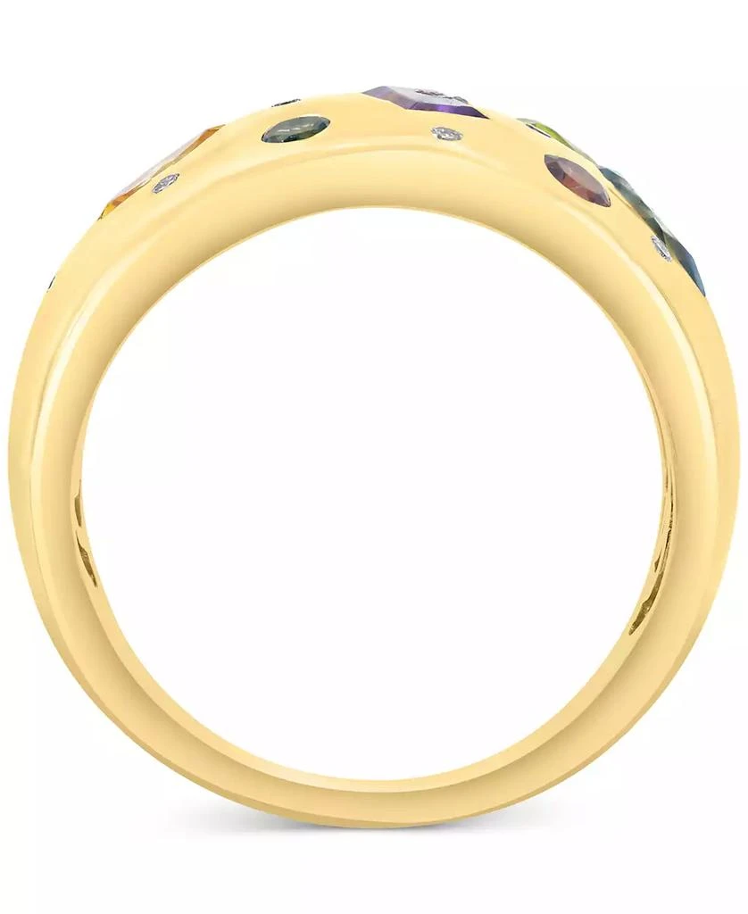 Effy EFFY® Multi-Gemstone (1-1/2 ct. t.w.) & Diamond (1/20 ct. t.w.) Mixed-Cut Scatter Ring in 14k Gold-Plated Sterling Silver 4