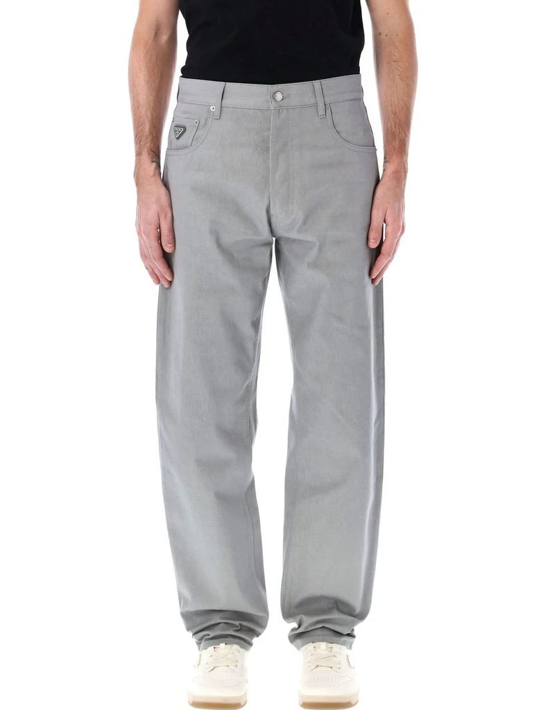 Prada Prada Logo Patch Low-Rise Jeans 1