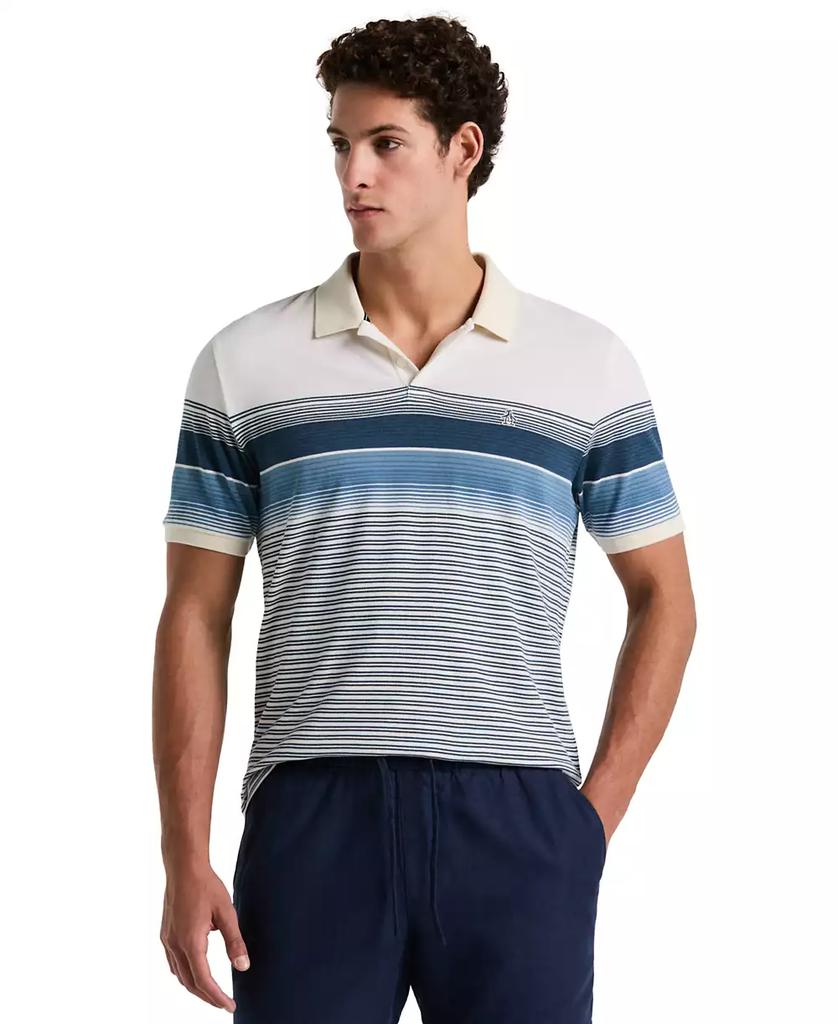 Original Penguin Men's Slim-Fit Striped Pique Polo Shirt