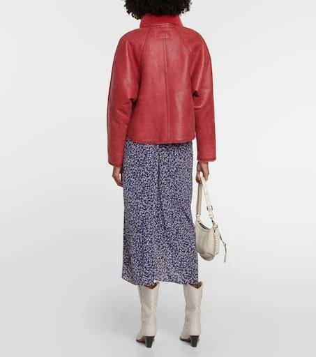 Isabel Marant Acassy shearling-trimmed leather jacket 3