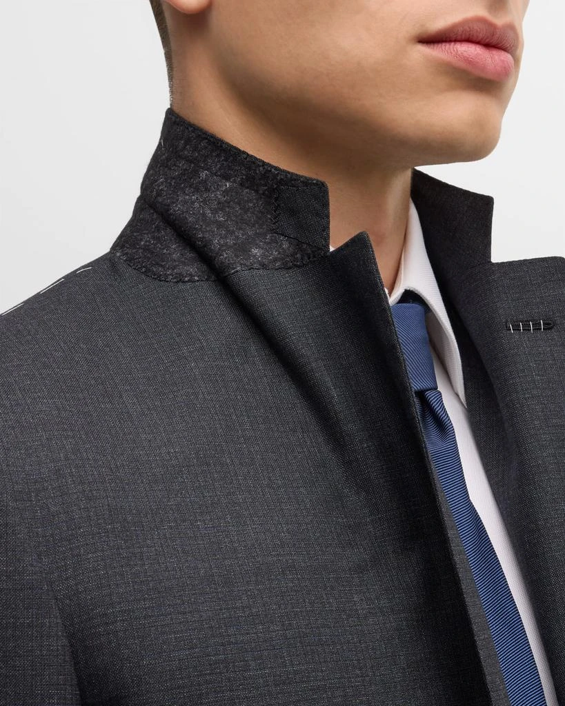 Brioni Men's Tonal Check Wool Suit 10