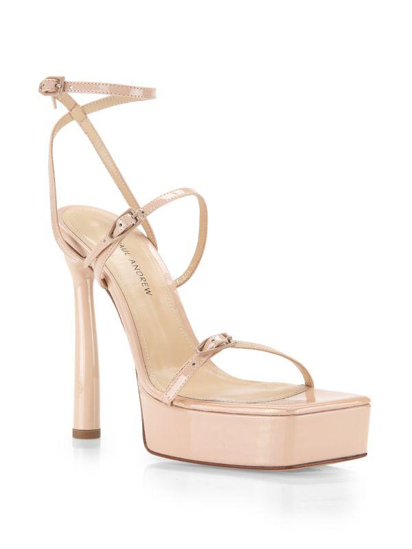Paul Andrew Slinky Patent Leather Platform Sandals