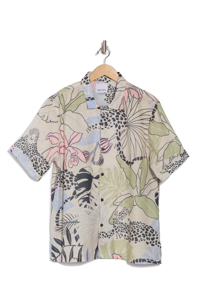 Raga Floral Short Sleeve Button-Up Shirt 3